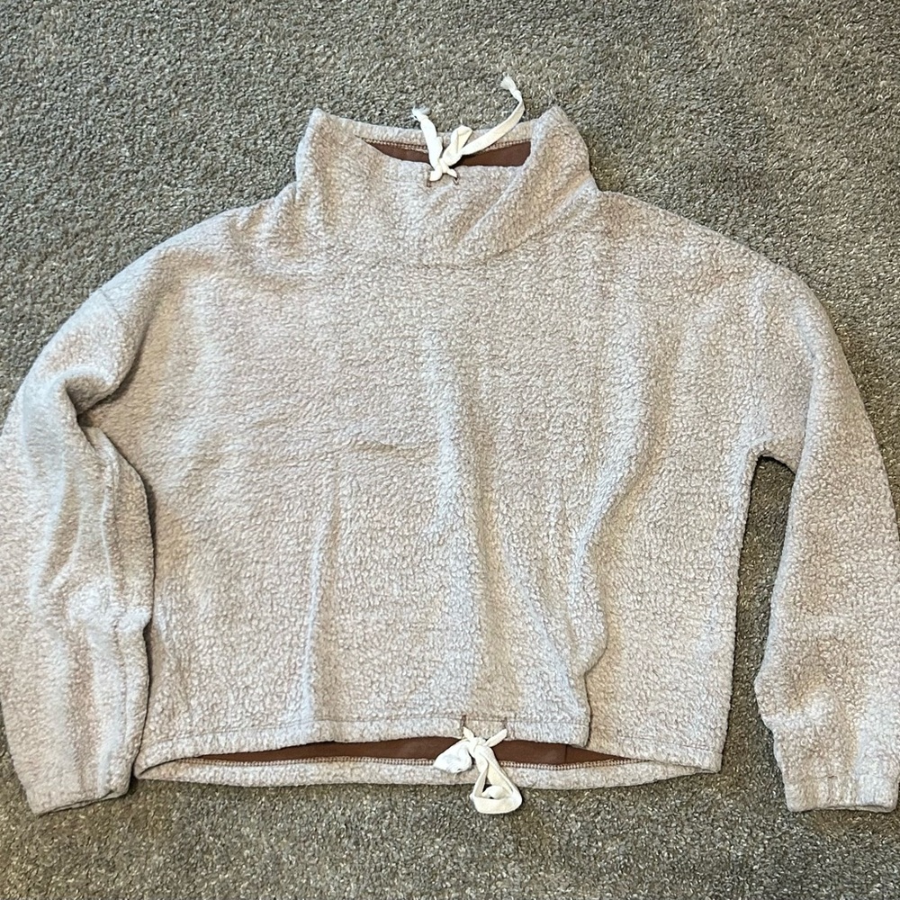 Elegant Beige Cowl Neck Sweater